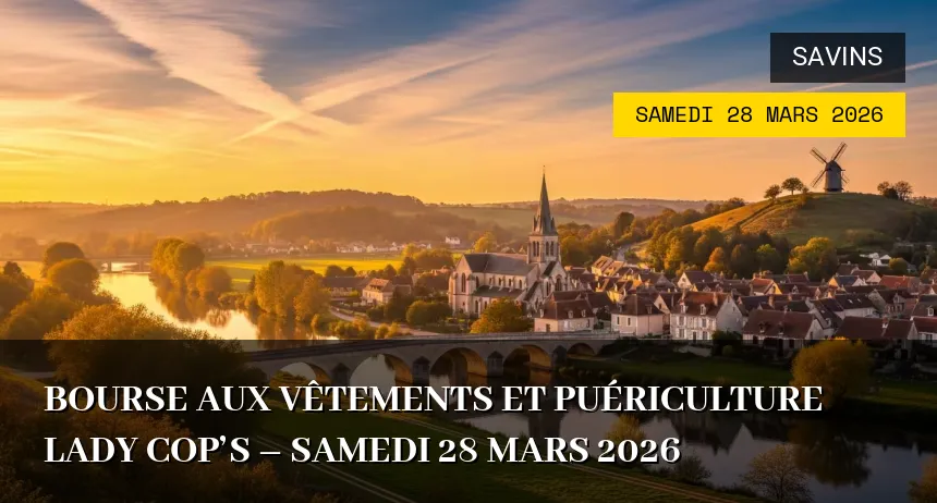 Affiche de l'événement : Bourse aux vêtements et puériculture Lady Cop&rsquo;s – Samedi 28 Mars 2026