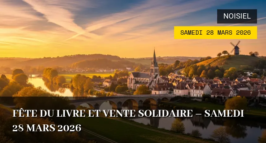 Affiche de l'événement : Fête du Livre et Vente Solidaire – Samedi 28 Mars 2026