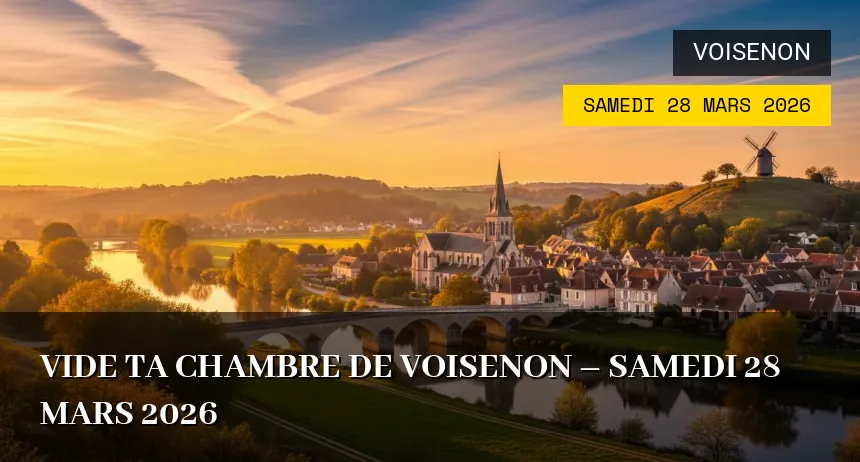 Affiche de l'événement : Vide ta chambre de Voisenon – Samedi 28 Mars 2026