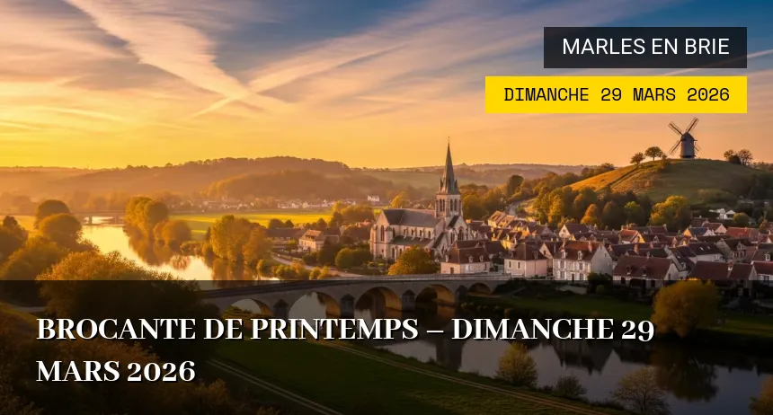 Affiche de l'événement : Brocante de Printemps – Dimanche 29 Mars 2026