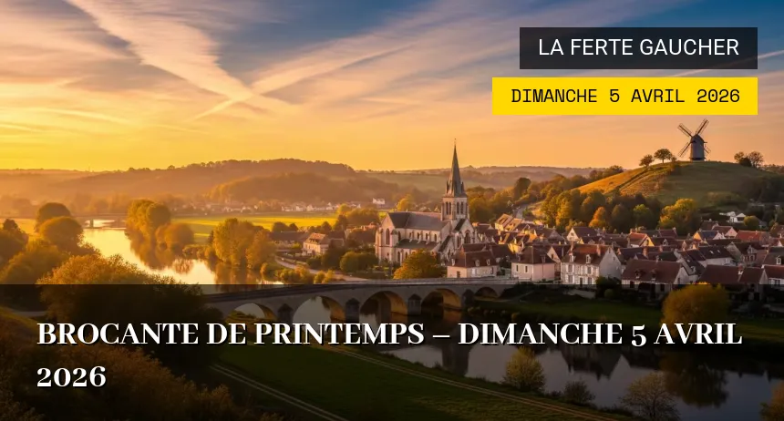 Affiche de l'événement : Brocante de Printemps – Dimanche 5 Avril 2026