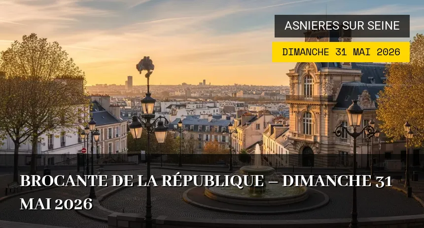 Affiche de l'événement : Brocante de la République – Dimanche 31 Mai 2026