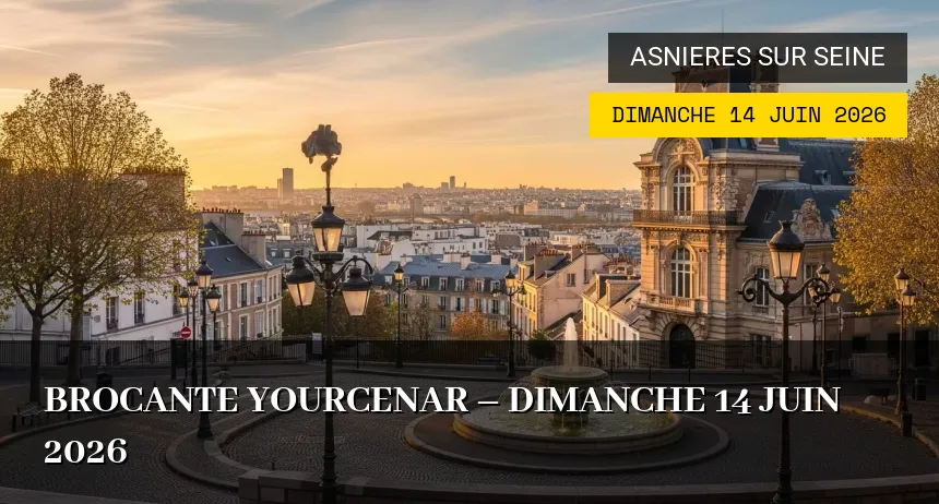 Affiche de l'événement : Brocante Yourcenar – Dimanche 14 Juin 2026
