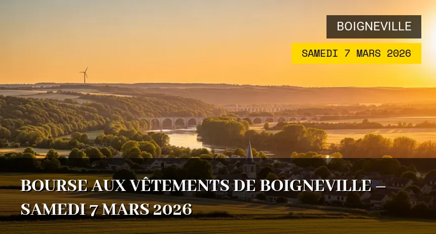 Affiche de l'événement : Bourse aux vêtements de Boigneville – Samedi 7 Mars 2026