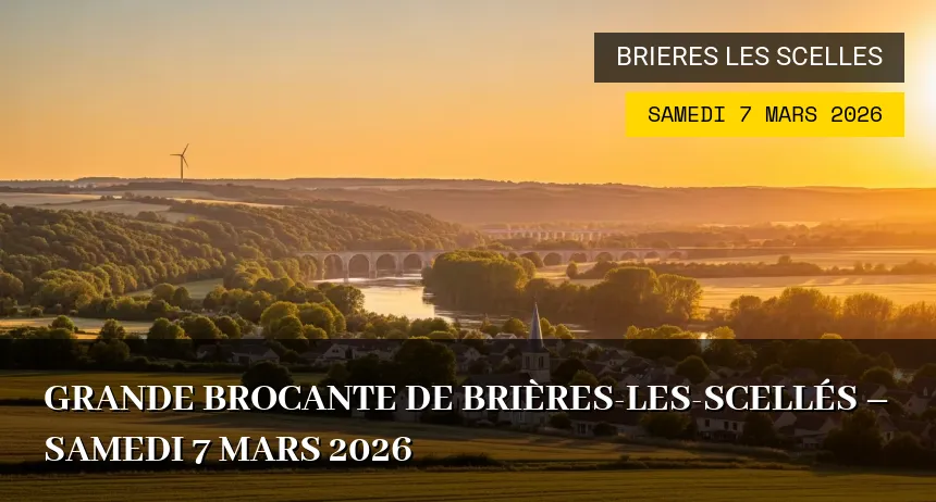 Affiche de l'événement : Grande Brocante de Brières-les-Scellés – Samedi 7 Mars 2026