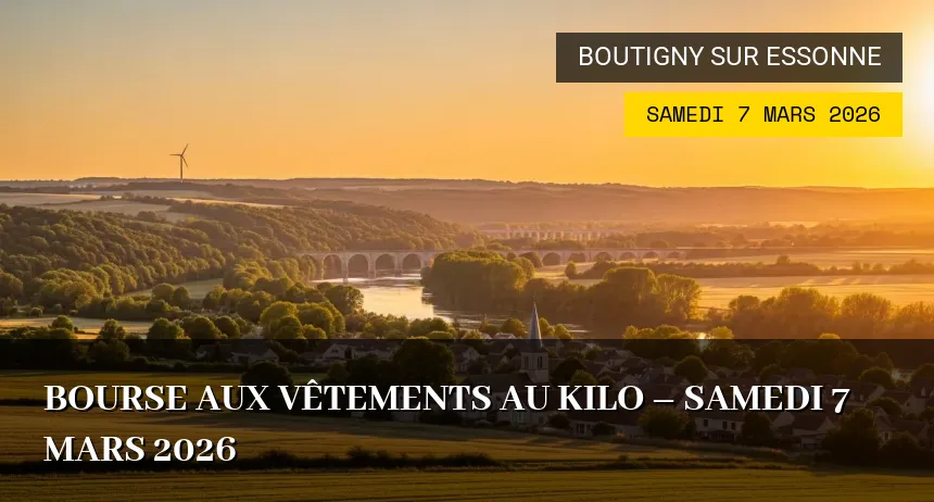 Affiche de l'événement : Bourse aux Vêtements au Kilo – Samedi 7 Mars 2026