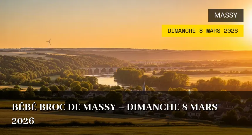 Affiche de l'événement : Bébé Broc de Massy – Dimanche 8 Mars 2026