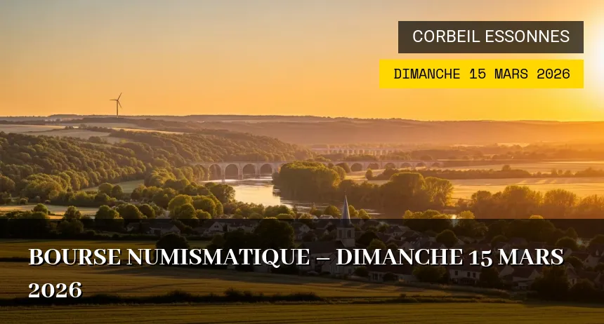 Affiche de l'événement : Bourse Numismatique – Dimanche 15 Mars 2026