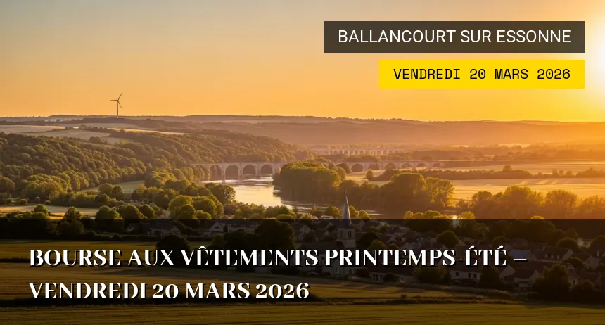 Affiche de l'événement : Bourse aux Vêtements Printemps-Été – Vendredi 20 Mars 2026