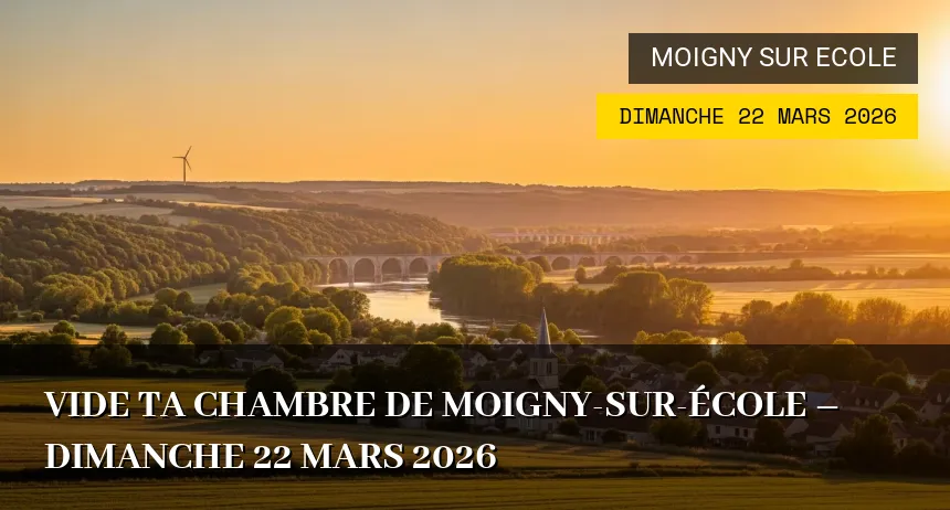 Affiche de l'événement : Vide ta chambre de Moigny-sur-École – Dimanche 22 Mars 2026