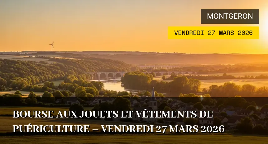 Affiche de l'événement : Bourse aux jouets et vêtements de puériculture – Vendredi 27 Mars 2026