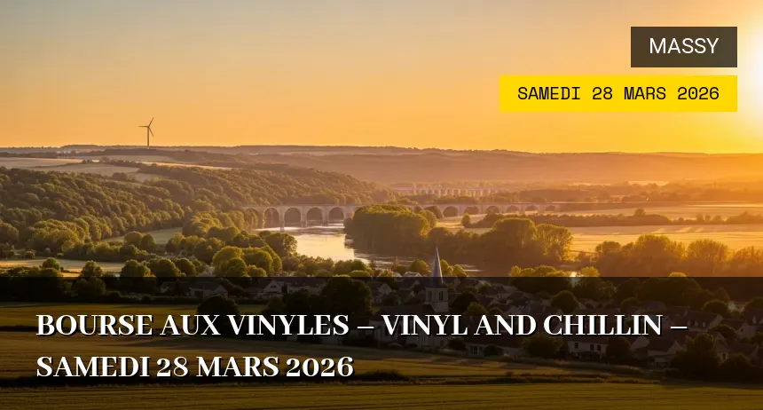 Affiche de l'événement : Bourse aux Vinyles – Vinyl and Chillin – Samedi 28 Mars 2026