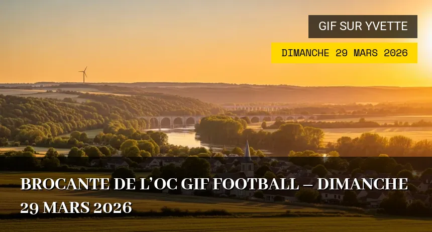 Affiche de l'événement : Brocante de l&rsquo;OC Gif Football – Dimanche 29 Mars 2026