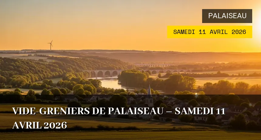 Affiche de l'événement : Vide-greniers de Palaiseau – Samedi 11 Avril 2026