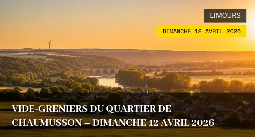 Affiche de l'événement : Vide-greniers du Quartier de Chaumusson – Dimanche 12 Avril 2026