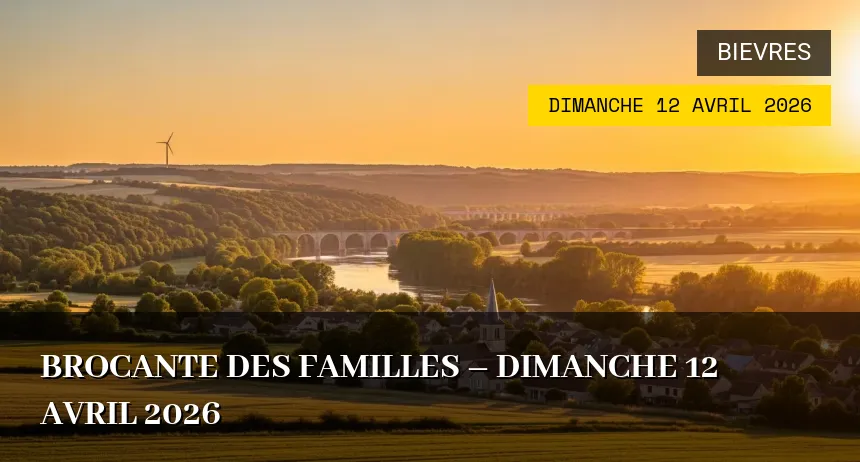 Affiche de l'événement : Brocante des Familles – Dimanche 12 Avril 2026