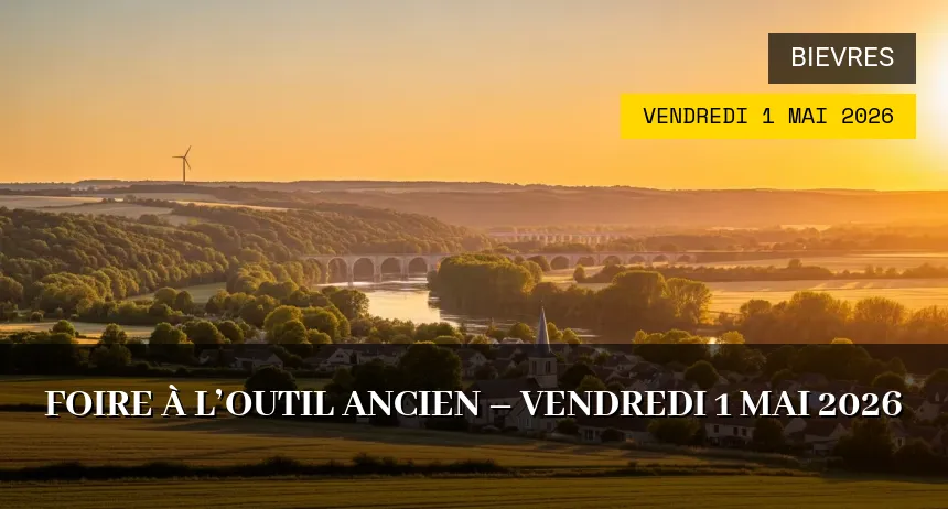 Affiche de l'événement : Foire à l&rsquo;Outil Ancien – Vendredi 1 Mai 2026