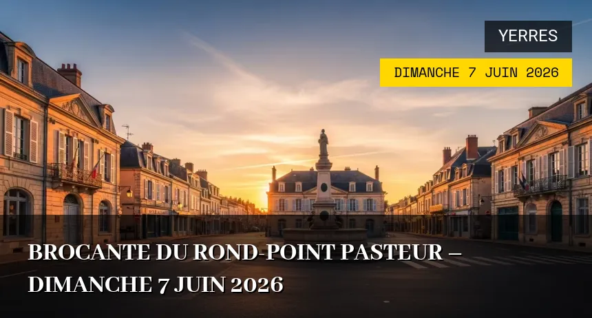 Affiche de l'événement : Brocante du Rond-point Pasteur – Dimanche 7 Juin 2026