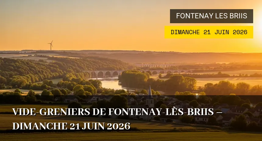 Affiche de l'événement : Vide-greniers de Fontenay-lès-Briis – Dimanche 21 Juin 2026