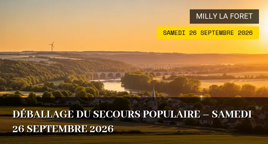 Affiche de l'événement : Déballage du Secours Populaire – Samedi 26 Septembre 2026