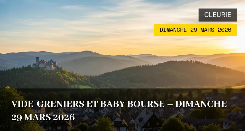 Affiche de l'événement : Vide-greniers et baby bourse – Dimanche 29 Mars 2026