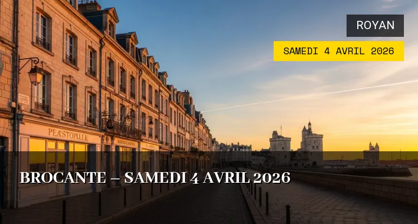 Affiche de l'événement : Brocante – Samedi 4 Avril 2026