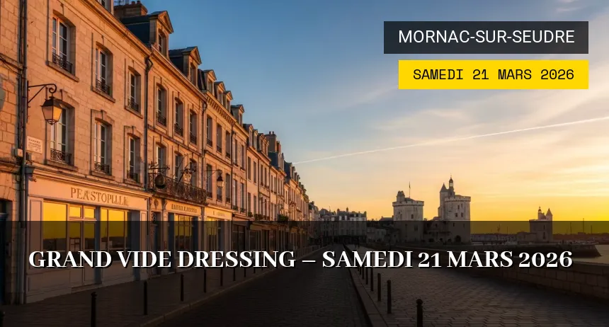Affiche de l'événement : Grand vide dressing – Samedi 21 Mars 2026