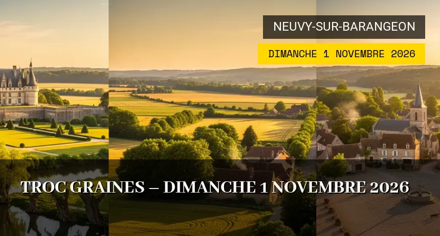 Affiche de l'événement : Troc graines – Dimanche 1 Novembre 2026