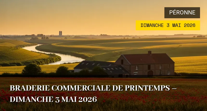 Affiche de l'événement : Braderie commerciale de Printemps – Dimanche 3 Mai 2026