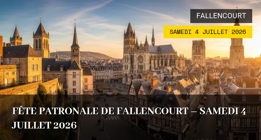 Affiche de l'événement : Fête patronale de Fallencourt – Samedi 4 Juillet 2026