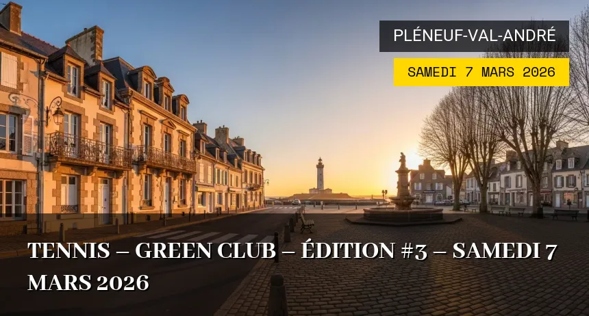 Affiche de l'événement : Tennis – Green Club – édition #3 – Samedi 7 Mars 2026