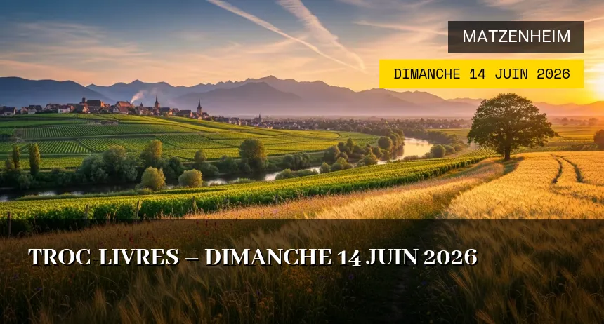 Affiche de l'événement : Troc-livres – Dimanche 14 Juin 2026