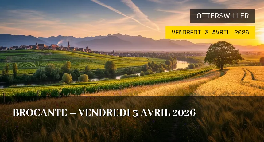 Affiche de l'événement : Brocante – Vendredi 3 Avril 2026