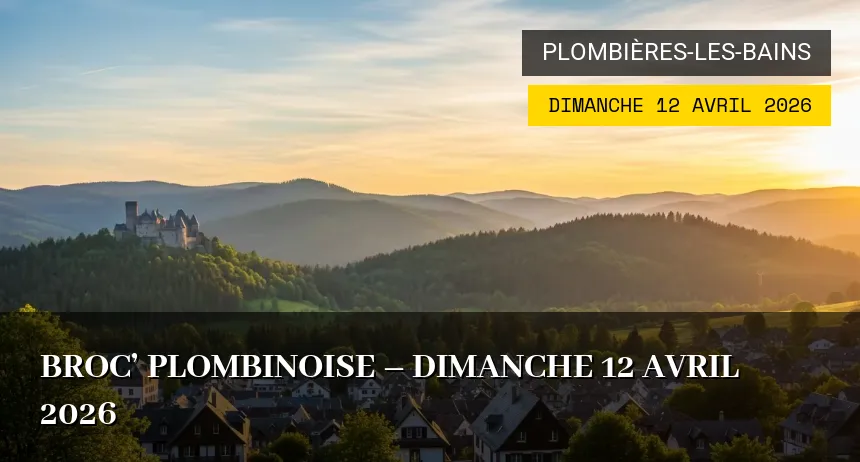 Affiche de l'événement : broc&rsquo; Plombinoise – Dimanche 12 Avril 2026