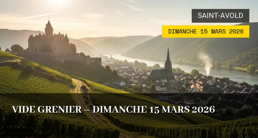Affiche de l'événement : Vide grenier – Dimanche 15 Mars 2026