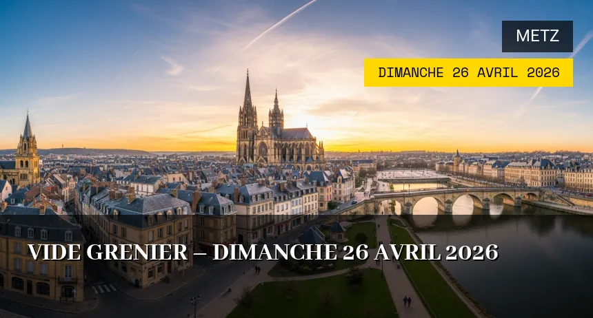 Affiche de l'événement : Vide grenier – Dimanche 26 Avril 2026