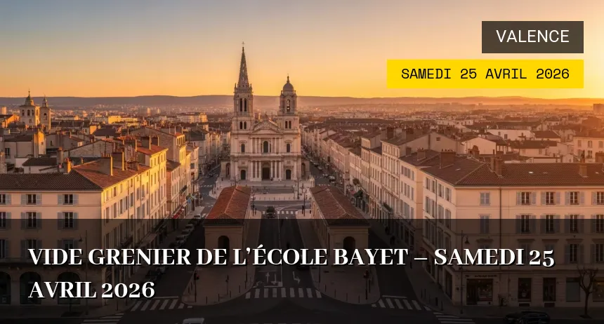 Affiche de l'événement : Vide grenier de l&rsquo;école Bayet – Samedi 25 Avril 2026