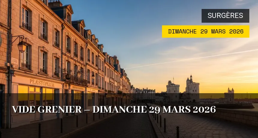 Affiche de l'événement : Vide grenier – Dimanche 29 Mars 2026