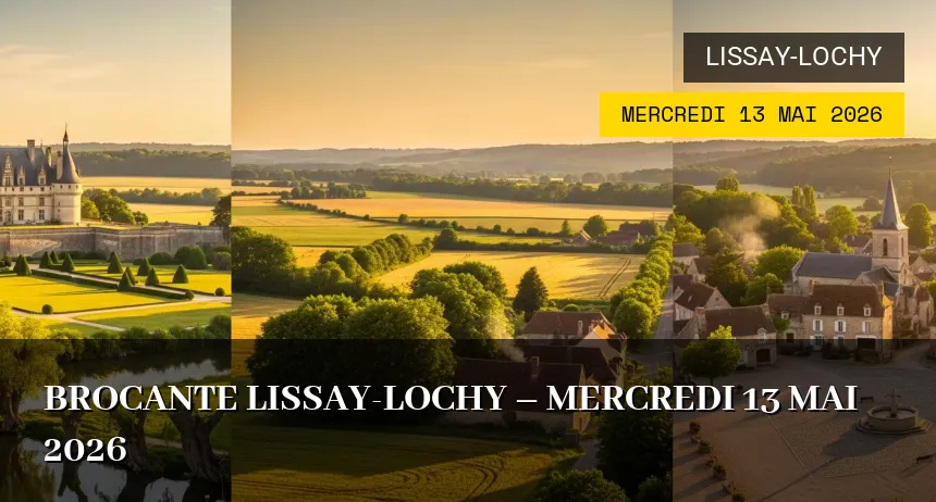 Affiche de l'événement : Brocante Lissay-Lochy – Mercredi 13 Mai 2026