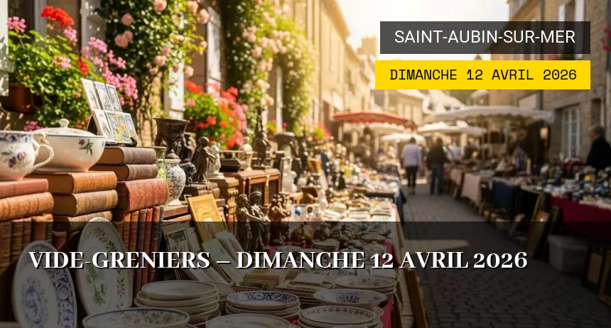 Affiche de l'événement : Vide-greniers – Dimanche 12 Avril 2026