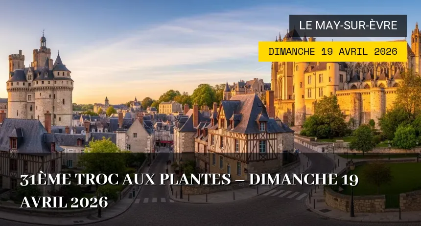 Affiche de l'événement : Troc aux Plantes à Le May-sur-Èvre – Dimanche 19 Avril 2026