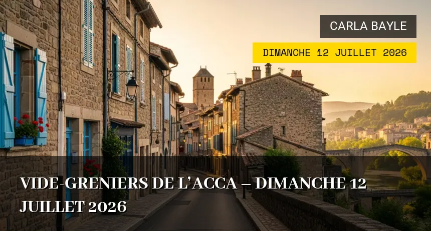 Affiche de l'événement : Vide-greniers de l&rsquo;ACCA – Dimanche 12 Juillet 2026