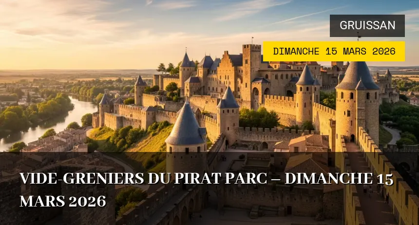Affiche de l'événement : Vide-greniers du Pirat Parc – Dimanche 15 Mars 2026