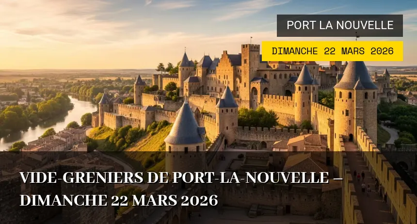 Affiche de l'événement : Vide-greniers de Port-la-Nouvelle – Dimanche 22 Mars 2026