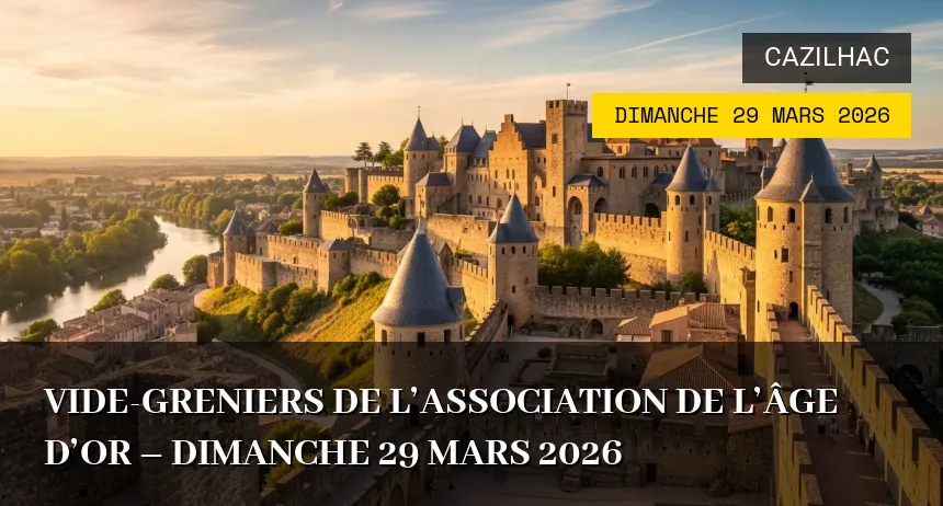 Affiche de l'événement : Vide-greniers de l&rsquo;Association de l&rsquo;Âge d&rsquo;Or – Dimanche 29 Mars 2026