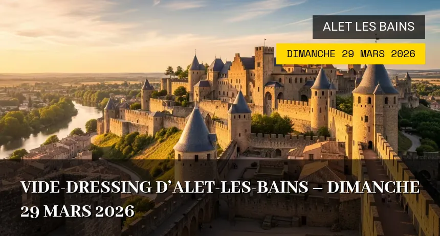 Affiche de l'événement : Vide-dressing d&rsquo;Alet-les-Bains – Dimanche 29 Mars 2026