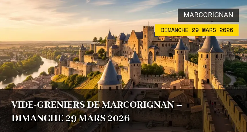 Affiche de l'événement : Vide-greniers de Marcorignan – Dimanche 29 Mars 2026