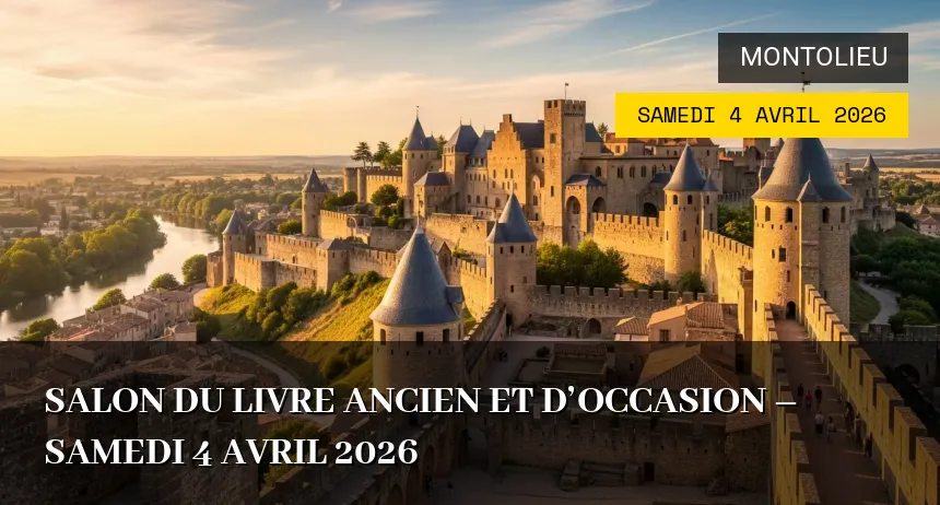 Affiche de l'événement : Salon du Livre Ancien et d&rsquo;Occasion – Samedi 4 Avril 2026