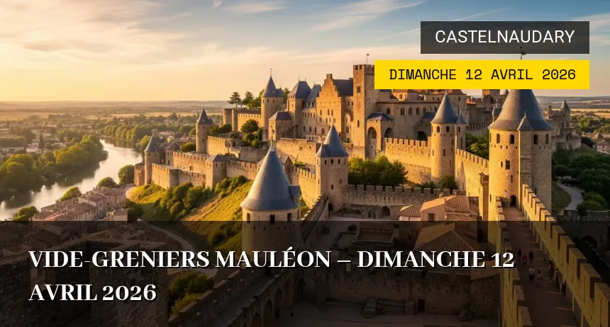 Affiche de l'événement : Vide-greniers Mauléon – Dimanche 12 Avril 2026