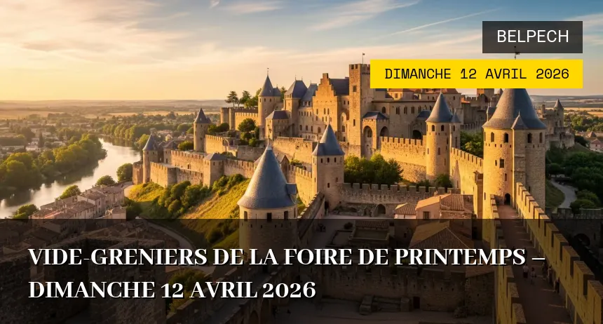 Affiche de l'événement : Vide-greniers de la Foire de Printemps – Dimanche 12 Avril 2026